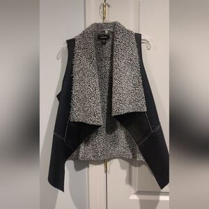 Karen Kane faux shearling and faux leather vest